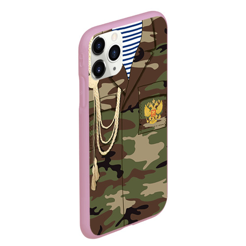 Чехол для iPhone 11 Pro Max матовый Армейская форма, цвет розовый - фото 3