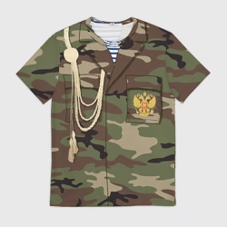 Мужская футболка 3D Армейская форма парадная дембеля