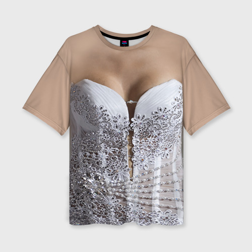 Женская футболка oversize 3D Невеста, цвет 3D печать