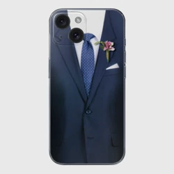 Чехол для iPhone 15 силиконовый с защитой камеры Жених