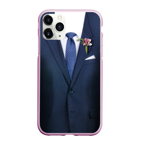 Чехол для iPhone 11 Pro Max матовый Жених, цвет розовый