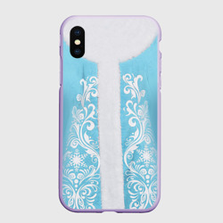 Чехол для iPhone XS Max матовый Снегурочка костюм