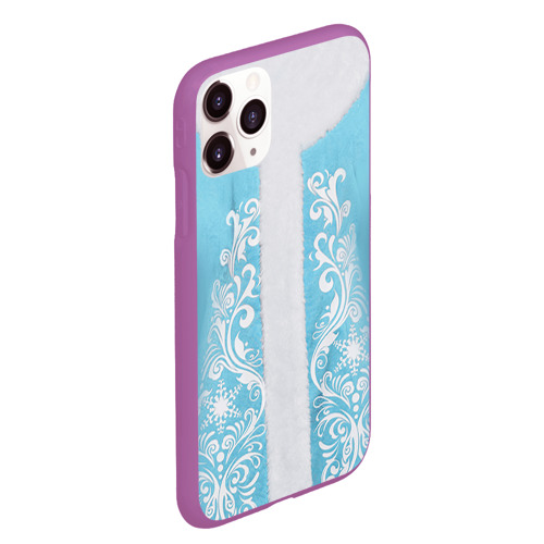 Чехол для iPhone 11 Pro Max матовый Снегурочка костюм, цвет фиолетовый - фото 3