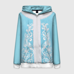 Женская толстовка 3D на молнии Снегурочка костюм