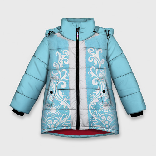Зимняя куртка для девочек 3D Снегурочка костюм, цвет красный