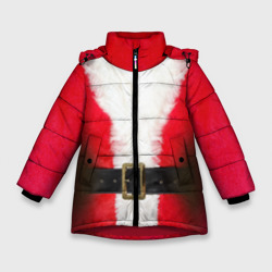 Зимняя куртка для девочек 3D Дед мороз костюм