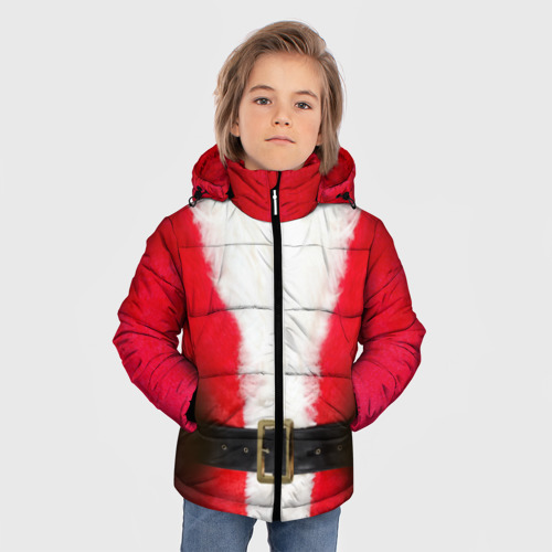 Зимняя куртка для мальчиков 3D Дед мороз костюм, цвет красный - фото 3
