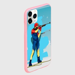 Чехол для iPhone 11 Pro матовый Биатлон - фото 2