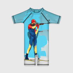 Детский купальный костюм 3D Биатлон