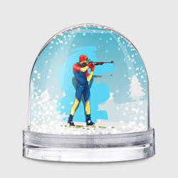 Игрушка Снежный шар Биатлон