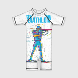 Детский купальный костюм 3D Биатлон