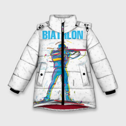 Зимняя куртка для девочек 3D Биатлон