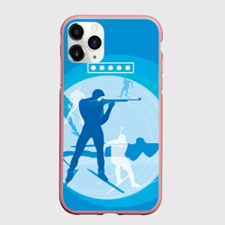 Чехол для iPhone 11 Pro матовый Биатлон