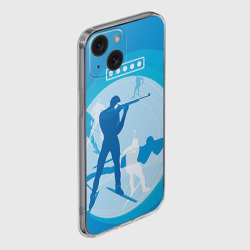 Чехол для iPhone 15 силиконовый с защитой камеры Биатлон - фото 2