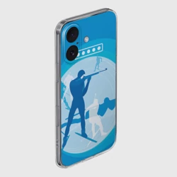 Чехол для iPhone 16 силиконовый с защитой камеры Биатлон - фото 2