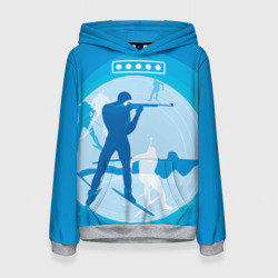 Женская толстовка 3D Биатлон