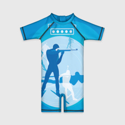 Детский купальный костюм 3D Биатлон