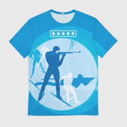Мужская футболка 3D Биатлон