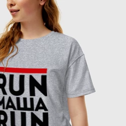 Женская футболка хлопок Oversize Маша - фото 2