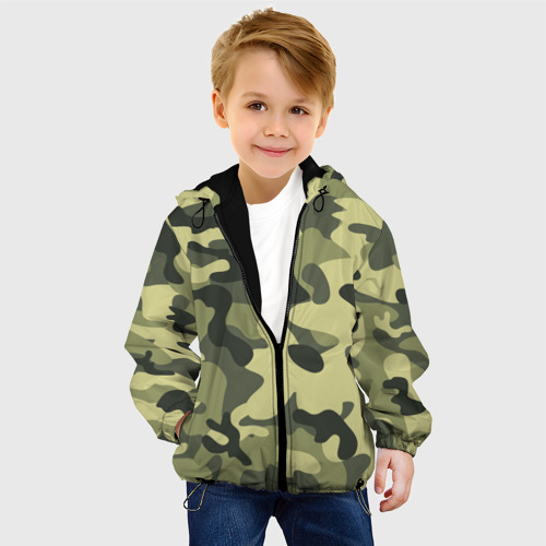 Детская куртка 3D Камуфляж Хаки, цвет черный - фото 3