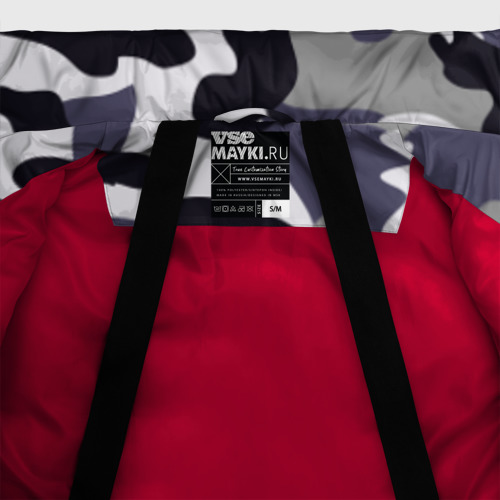 Женская зимняя куртка Oversize Городской камуфляж, цвет красный - фото 7