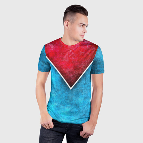 Мужская футболка 3D Slim Grunge, цвет 3D печать - фото 3