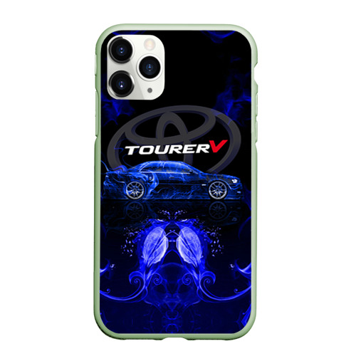 Чехол для iPhone 11 Pro матовый Toyota chaser, цвет салатовый