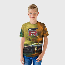 Детская футболка 3D Nissan GTR - фото 2