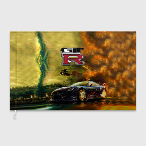 Флаг 3D Nissan GTR - фото 3