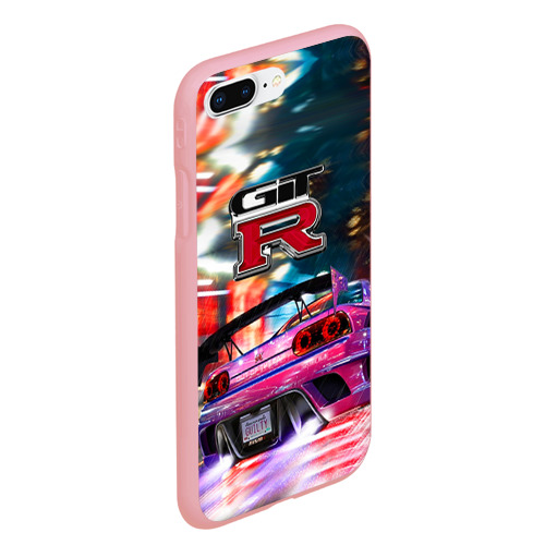 Чехол для iPhone 7Plus/8 Plus матовый Nissan GTR, цвет баблгам - фото 3