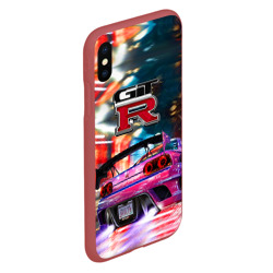 Чехол для iPhone XS Max матовый Nissan GTR - фото 2