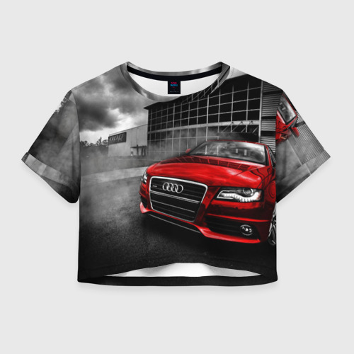 Женская футболка Crop-top 3D Audi, цвет 3D печать