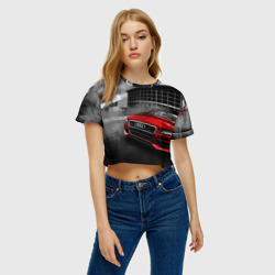 Женская футболка Crop-top 3D Audi - фото 2