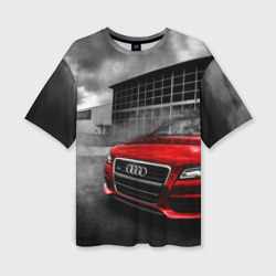 Женская футболка oversize 3D Audi