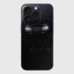 Чехол для iPhone 16 Pro Max силиконовый с защитой камеры Audi