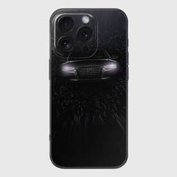 Чехол для iPhone 16 Pro силиконовый с защитой камеры Audi