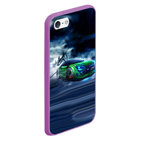 Чехол для iPhone 5/5S матовый Toyota FT-86, цвет фиолетовый - фото 3