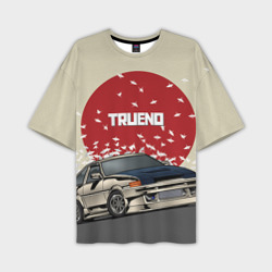 Мужская футболка oversize 3D Toyota Trueno ae86