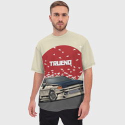 Мужская футболка oversize 3D Toyota Trueno ae86 - фото 2