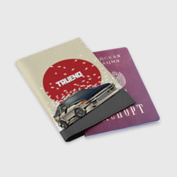 Обложка для паспорта матовая кожа Toyota Trueno ae86 - фото 2