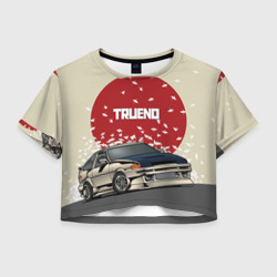 Женская футболка Crop-top 3D Toyota Trueno ae86