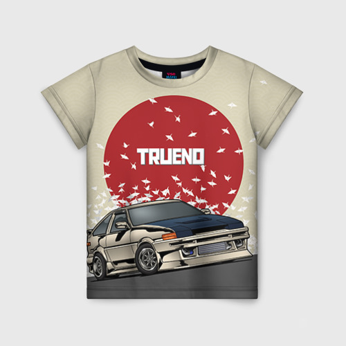 Детская футболка 3D Toyota Trueno ae86, цвет 3D печать