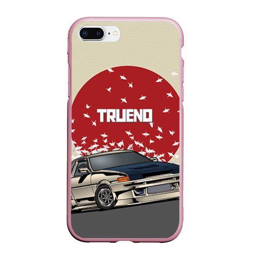 Чехол для iPhone 7Plus/8 Plus матовый Toyota Trueno ae86, цвет розовый