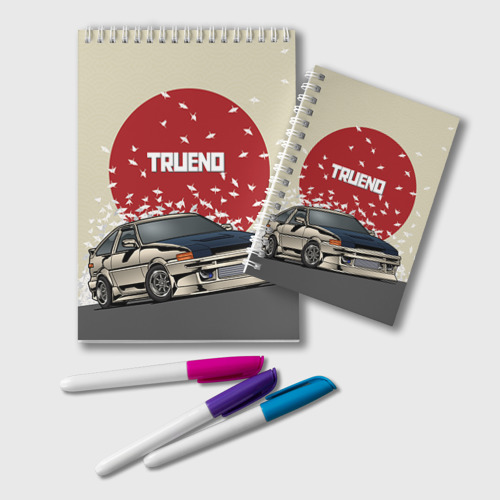 Блокнот Toyota Trueno ae86, цвет белый