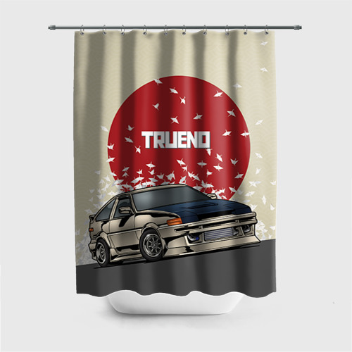 Штора 3D для ванной Toyota Trueno ae86 Фото 01 Штора 3D для ванной Toyota Trueno ae86 Фото 01