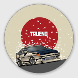 Круглый коврик для мышки Toyota Trueno ae86