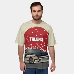 Мужская футболка oversize 3D Toyota Trueno ae86 - фото 2
