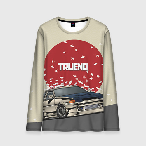 Мужской лонгслив 3D Toyota Trueno ae86