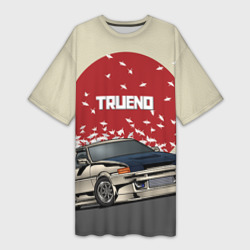 Платье-футболка 3D Toyota Trueno ae86