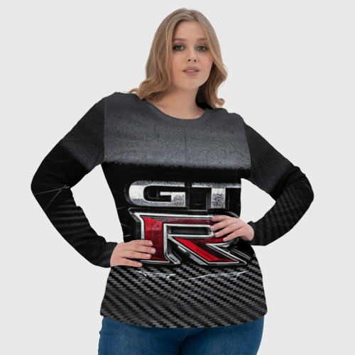 Женский лонгслив 3D Nissan GTR, цвет 3D печать - фото 6